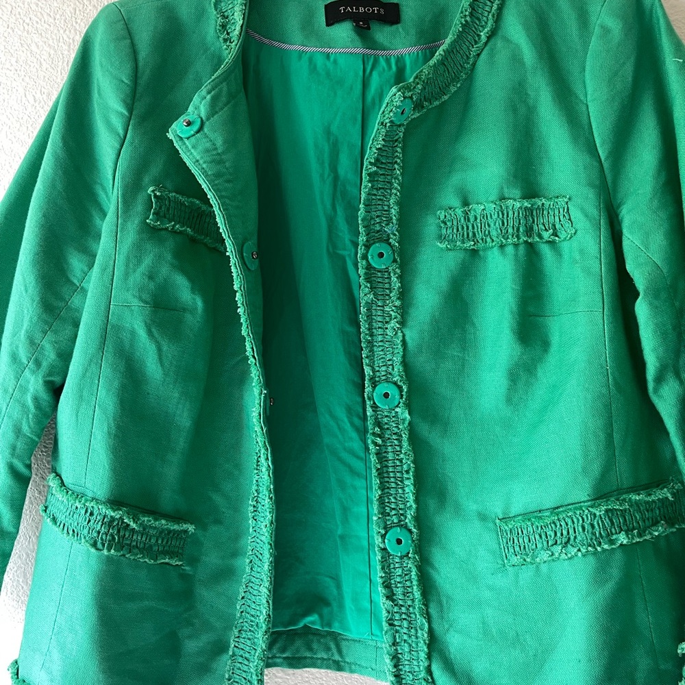 Elegant Talbots jacket in green. Size 8 - Picture 5 of 7